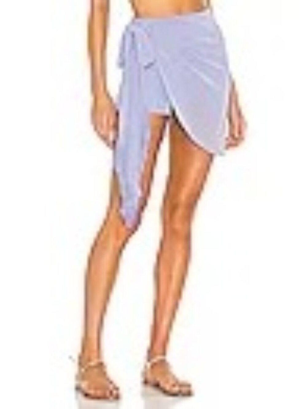 Michael Costello x Revolve Womens Wrap Isla Mini Skort Size M Periwinkle Pull-on